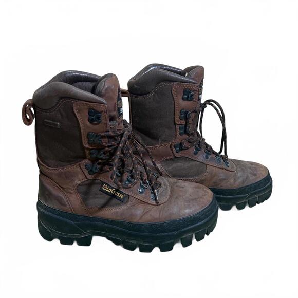 LaCrosse Shoes - Lacrosse Leather Hiking Boots Womens 8.5 Brown Trail Outdoor 5670W